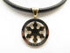 Collier collier BULGARI tondo pendentif flocon de neige or jaune 18k acier 58 Facettes 271635