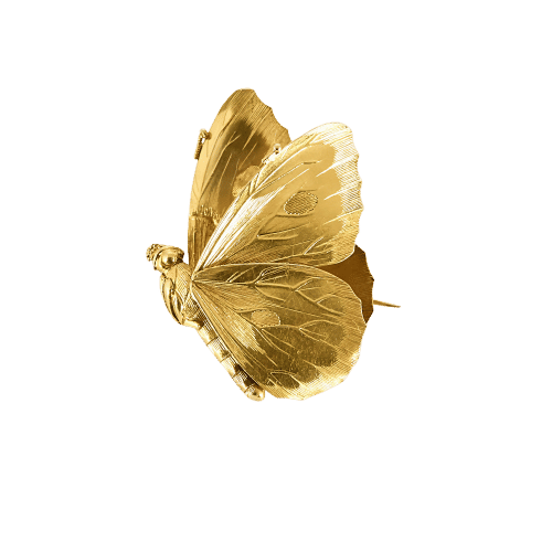 Broche Broche "Papillon" en Or jaune & rose 18k 58 Facettes RAM3306
