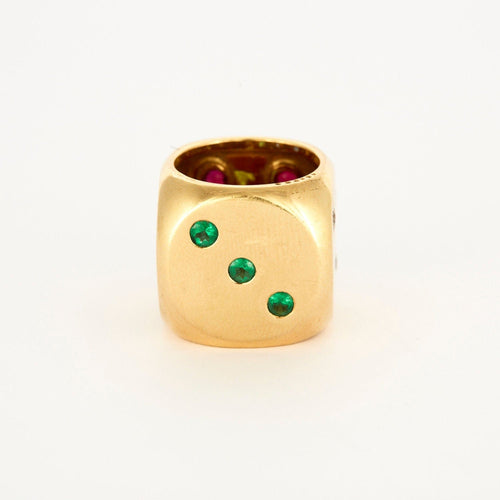 Bague Bague Dé à jouer 58 Facettes LP681