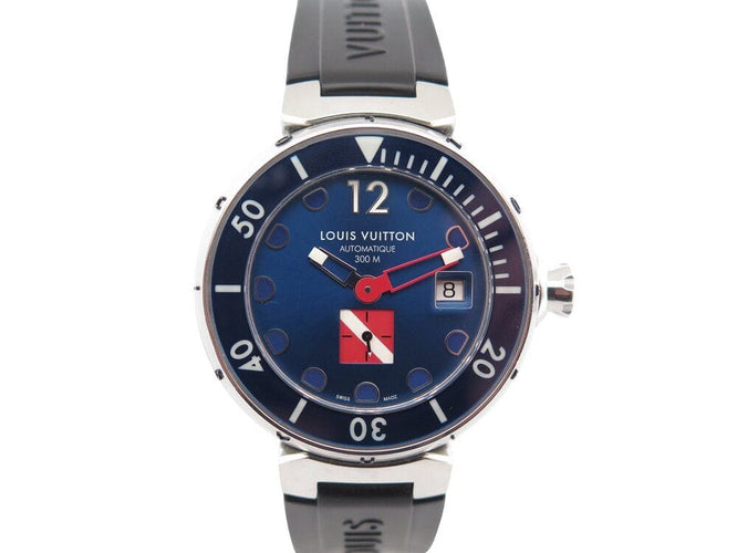 Montre montre LOUIS VUITTON tambour diver q103f automatique 39 mm acier 58 Facettes 266119
