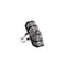 Bague 54 Bague My Way Statement Argent, émail noir et diamants 58 Facettes 85571