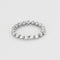 Bague souple en or gris et diamants