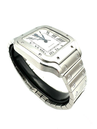 Montre CARTIER. Montre "Santos", acier, mouvement automatique (réf.4075) 58 Facettes