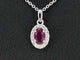 Pendentif Pendentif en or blanc serti de diamants et de rubis 58 Facettes 2017