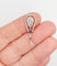 Pendentif Pendentif fleur Art déco en or blanc 18k avec diamants taille roses et saphirs 58 Facettes A06507
