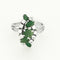 Bague 57 Bague en or blanc, diamants et émeraudes 58 Facettes CAN1416
