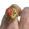 Bague 54 BAGUE RÉTRO EN OR 18 carats AVEC CORAIL ET PERLE 58 Facettes DMAR9
