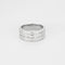 Bague Bague en Platine et diamants princesses, baguettes et ronds en demie alliance. 58 Facettes