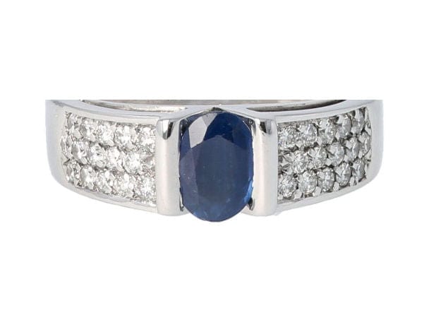 Bague 55 Bague diamants et saphir 58 Facettes 4022