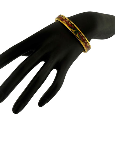 Bracelet Hermes Bracelet plaqué or avec émail 58 Facettes