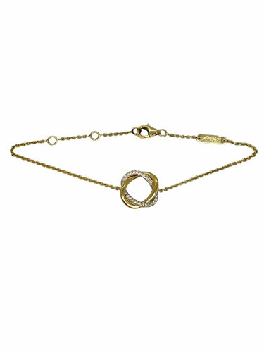 Bracelet Bracelet Poiray Tresse or et diamants 58 Facettes 1075