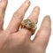 Bague 54 Bague au design rétro des années 1940-1945 en or 18 kt et platine avec diamants 58 Facettes CH38