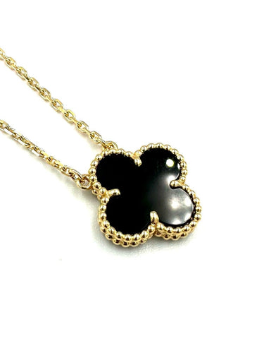 Pendentif VAN CLEEF & ARPELS - Pendentif Alhambra vintage Onyx 58 Facettes