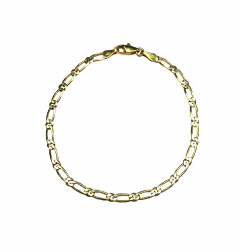 Bracelet Bracelet en or jaune, maille figaro 58 Facettes 511/2