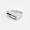 Bague 53 Bague moderniste en or blanc et diamants noirs et blancs 58 Facettes B240206