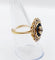 Bague 54 Bague marguerite art déco or jaune, diamants et saphir calibrés 58 Facettes A05533