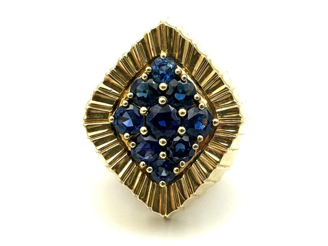 Bague 56 PIAGET - Bague vintage or jaune et saphir 58 Facettes