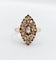 Bague 56 Bague marquise ancienne or rose, diamants taille rose 58 Facettes A05645