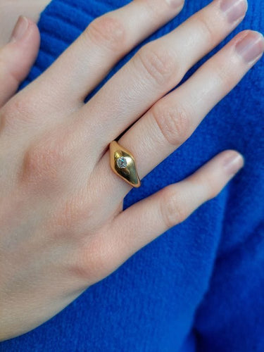 Bague 49 BAGUE JONC ANGLAIS DIAMANT 58 Facettes 083181