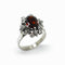 Bague 52 Bague Flocon, Or blanc, Grenat et diamants 58 Facettes
