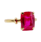 Bague 54.5 Bague cocktail Art Déco or jaune, rubis synthétique 58 Facettes A06308