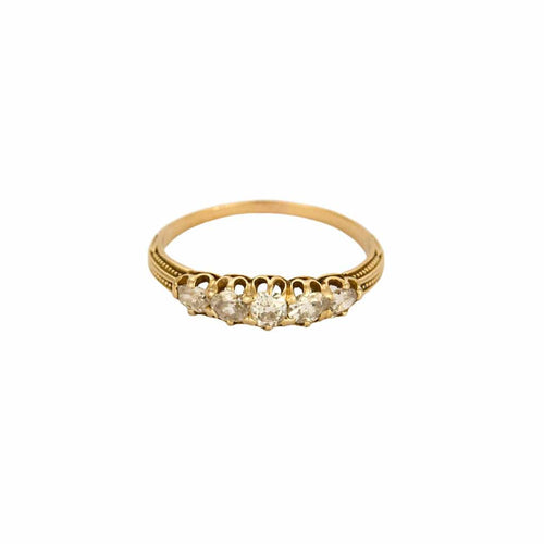 Bague 61.5 Bague jaretière or jaune et diamants 58 Facettes ROD3554