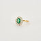 Bague 56 Bague or platine émeraude diamants 58 Facettes