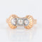 Bague 55.5 Bague or rose, platine, diamants 58 Facettes P6L2