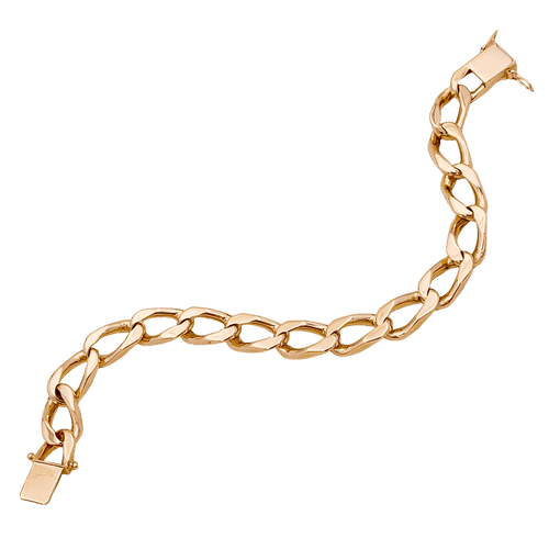 Bracelet Bracelet gourmette or rose. 58 Facettes 34800
