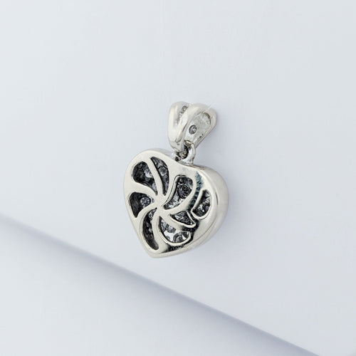 Pendentif Pendentif Coeurs en or blanc et diamants 58 Facettes 33375