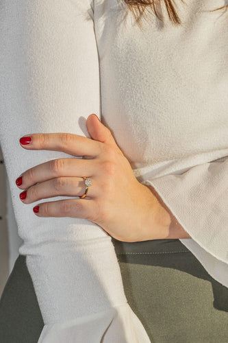 Bague 55.5 Bague Or jaune, Or blanc Diamant 58 Facettes 3789767CN