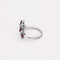 Bague aigrette en or blanc, rubis et diamants