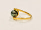 Bague 54 Bague perle de Tahiti or jaune 58 Facettes