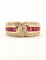 Bague 52 Bague or jaune rubis et diamants 58 Facettes