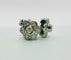 Boucles d'oreilles Boucles d'oreilles florales en or blanc avec diamants 58 Facettes 50294