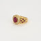 Bague 49 Bague Chevalière rubis, diamants 58 Facettes LP990/13