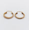 Boucles d'oreilles Créoles style Art Déco or rose finement travaillées (circa 1970) 58 Facettes A06262