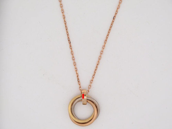Collier collier CARTIER pendentif trinity mm 3 ors diamants or 18k 58 Facettes 265251