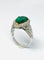 Bague 53 Bague moderne en or jaune avec émeraude naturelle en forme de poire et diamants 58 Facettes E19
