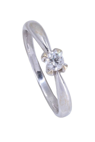 Bague 50 Bague solitaire or blanc diamant 58 Facettes 094281