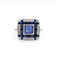 Bague Art Déco Platine, saphir pain de sucre et diamants, Branar Paris 58 Facettes A06224