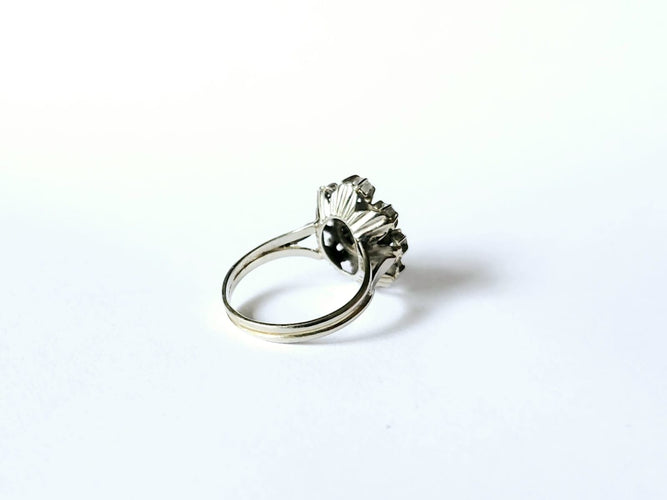 Bague 50 Bague or blanc et diamants 58 Facettes