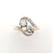 Bague 56 Bague "Toi et Moi" Or jaune Platine & Diamants 58 Facettes