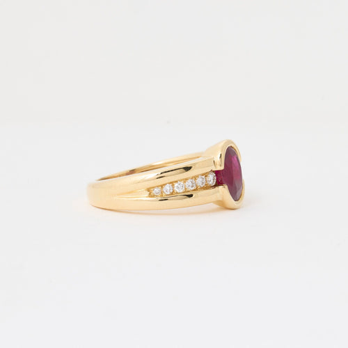 Bague Bague rubis et diamants 58 Facettes