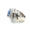 Bague 52 Magnifique bague en or blanc massif 18 carats ornée d'un saphir et de diamants. 58 Facettes