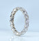 Bague 53 Alliance en or blanc et platine, 18 diamants 2,70 carats 58 Facettes AB642