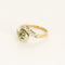 Bague 56.5 Bague en or jaune, gris, topaze et diamants 58 Facettes ROD3526