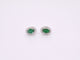 Boucles d'oreilles Boucles d'oreilles en or blanc avec diamants et émeraudes 58 Facettes 2015