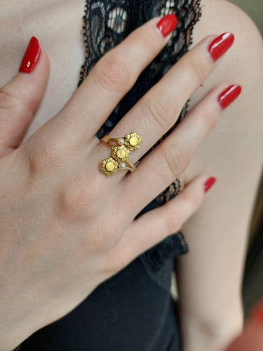 Bague 56 BAGUE PERLES NAPOLÉON III 58 Facettes 087411
