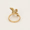 Bague fleur en Or jaune et pierres roses